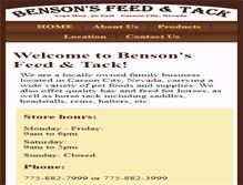 Tablet Screenshot of bensonsfeed.com